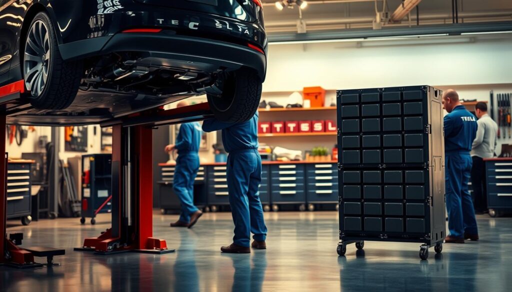 Tesla battery replacement process